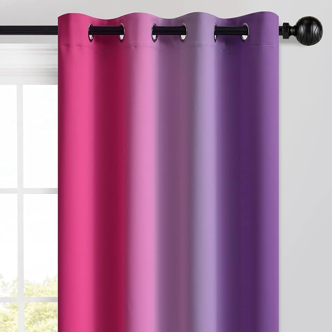 Yakamok Ombre Pink and Purple Curtains - Image 3
