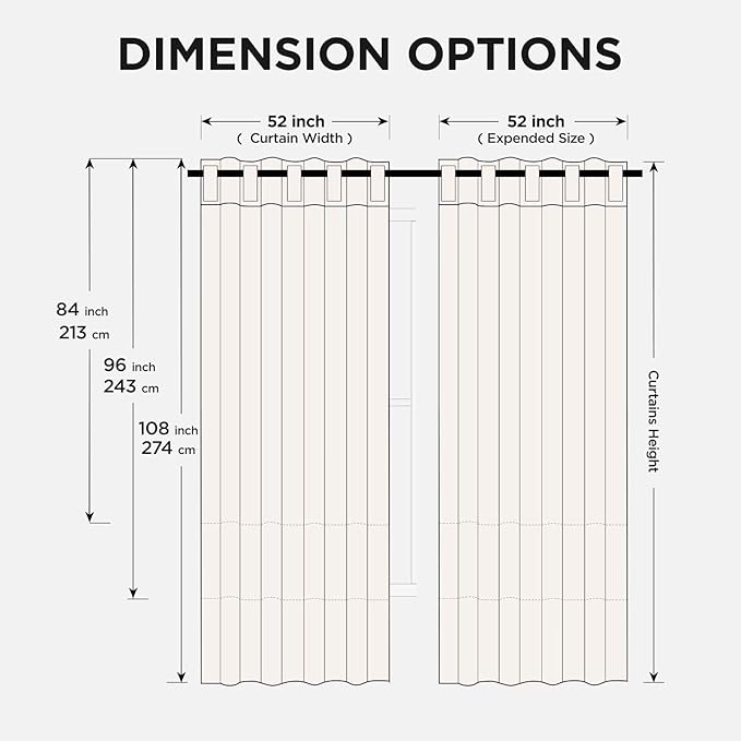 Joydeco Blackout Curtains 84 Inch Length 2 Panels Set, Thermal Insulated Black - Image 5