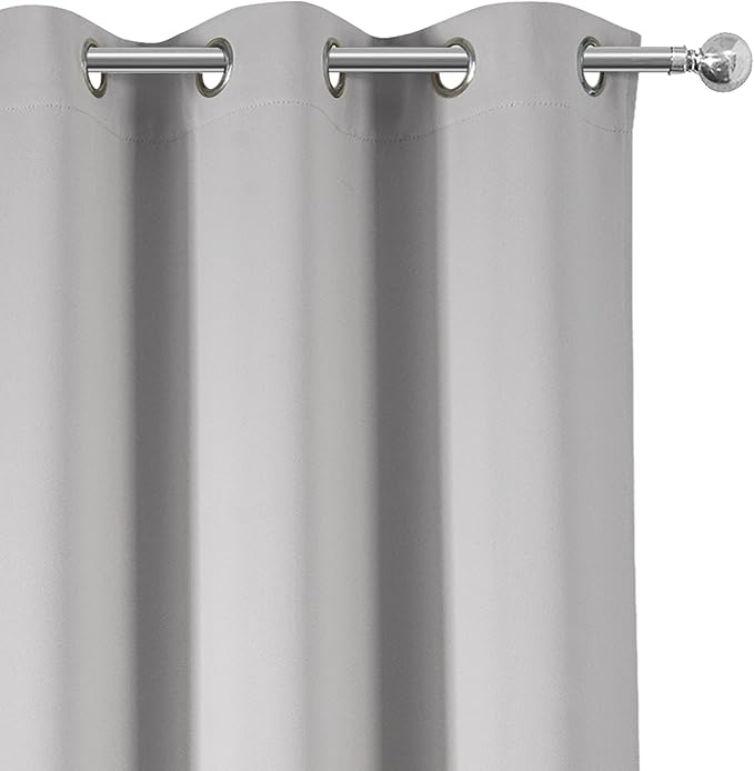 LEMOMO Light Grey Blackout Curtains 34 x 84 Inch Length/Set of 2 Curtain - Image 6