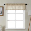 Gwine Taupe Valances for Windows, Small Light Filtering Rod Pocket Cafe Valance by Gwine