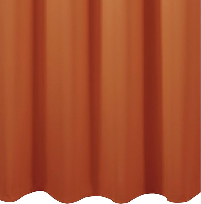LEMOMO Orange Blackout Curtains 52 x 63 Inch Length/Set of 2 Curtain - Image 9