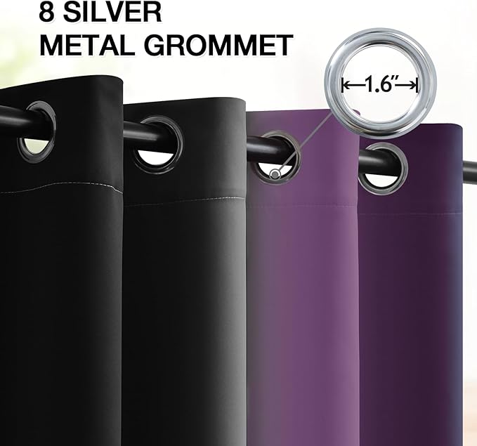 SimpleHome Ombre Room Darkening Curtains 84 inches Length - Image 3