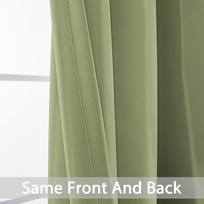 Yakamok Light Blocking Blackout Curtains Thermal Insulated Room Darkening Drapes - Image 6