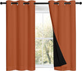 NICETOWN Burnt Orange 100% Blackout Curtains 45 inches Long, 2 Thick Layers by NICETOWN