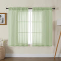 Gwine Light Green Sheer Curtains by Gwine