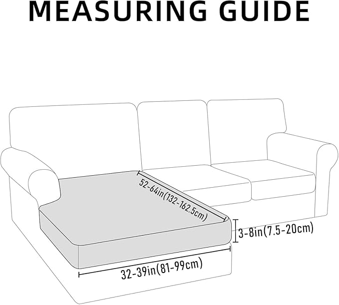 hyha Waterproof Couch Cushion Covers, Sectional Sofa Cushion Slipcovers L Shape - Image 4