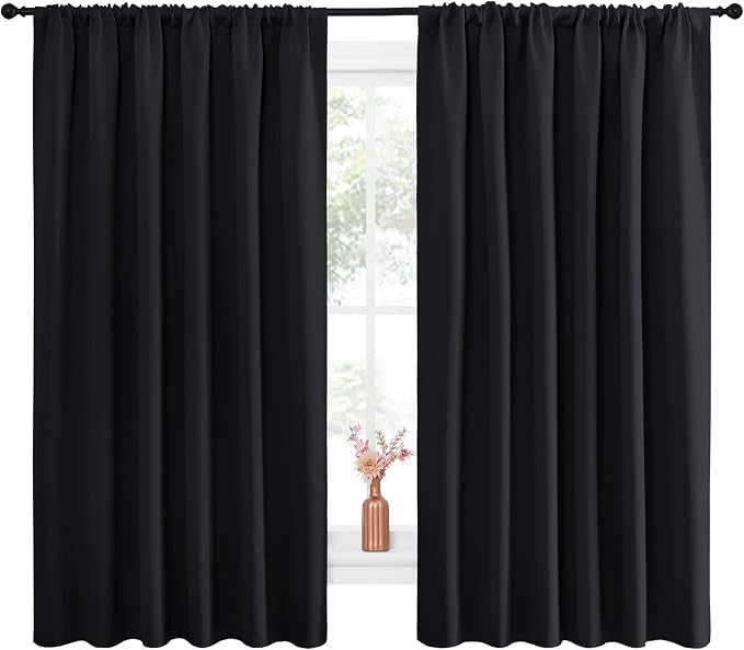 NICETOWN Black Blackout Curtain Blinds - Image 2