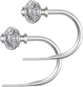 2 Pack Curtain Holdbacks, USFOOK Silver Decorative Window Drapery Tiebacks by USFOOK