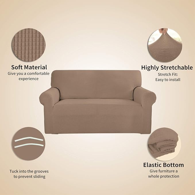 Easy-Going Stretch 4 Seater Sofa Slipcover 1-Piece Sofa Cover Furniture - Image 4