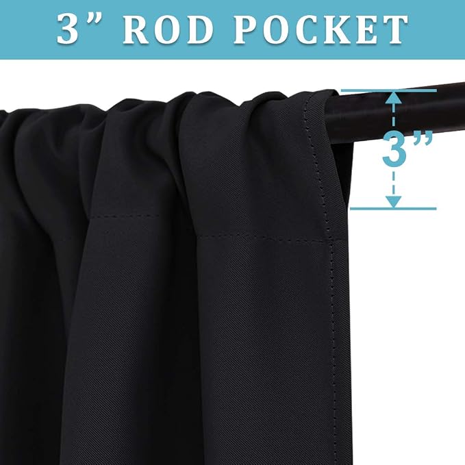RYB HOME Short Blackout Curtains - Image 2