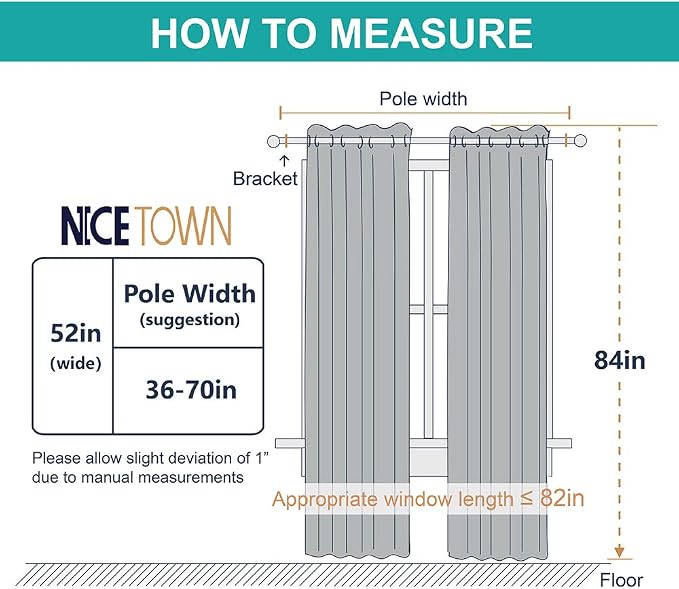 NICETOWN Cold Blocking Curtains, 100% Blackout Curtains Thermal, Noise - Image 7