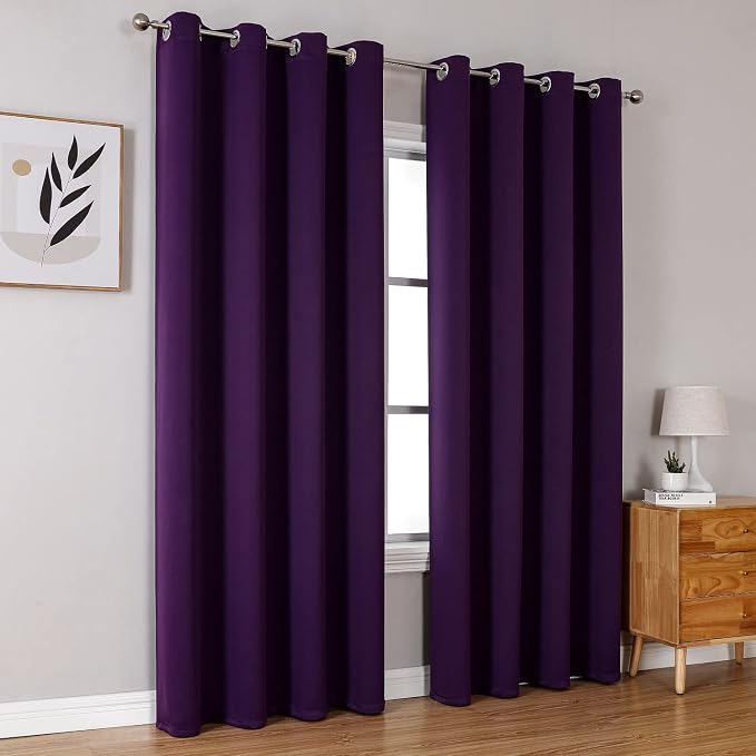 ChrisDowa Blackout Curtains 120 Inches Long 2 Panels Set - Image 6