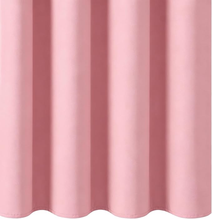 Pink Thermal Blackout Curtains/38 x 84 Inch/Set of 2 Panels Room Darkening - Image 8