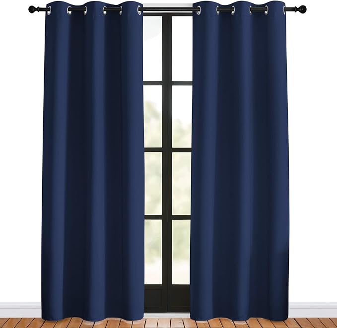 NICETOWN Blackout Curtain Panels, 1 Pair, 42 by 80-inch, Window Treatment - Image 2