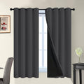 Yakamok 100% Blackout Curtains, 2 Thick Layers Thermal Insulated Total Blackout by Yakamok