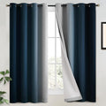 Yakamok 100% Blackout Curtains 63 Inch Length 2 Layers, Light Blocking Thermal by Yakamok