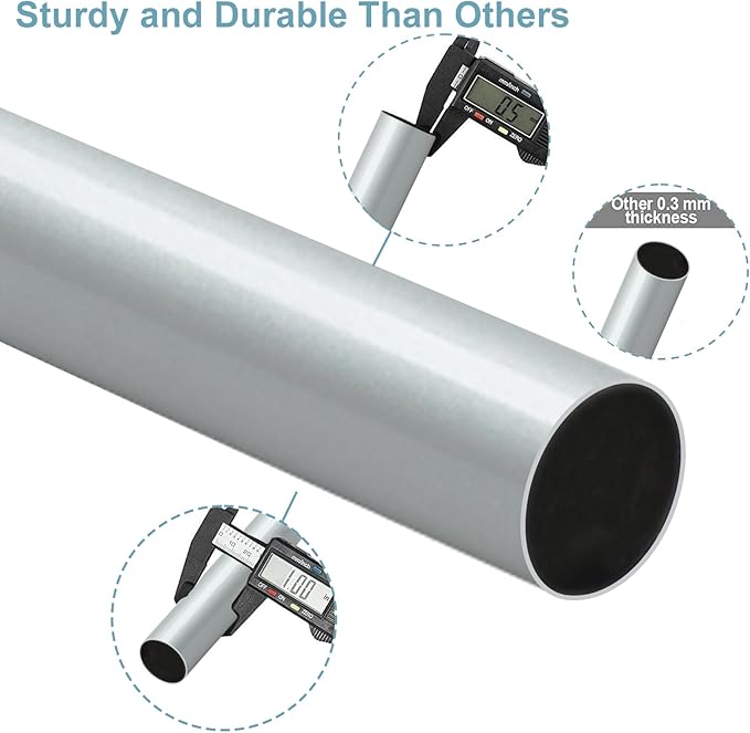 Byondeth Curtain Rods for Windows 16 to 200 Inches Adjustable Length 1 Inch - Image 8