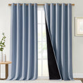 NICETOWN Full Shading Curtains for Windows, Vintage Blue, 62 inches W x 95 by NICETOWN