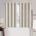 MIULEE Linen Curtains for Bedroom 100% Blackout Thermal Insulated Birch Grommet by MIULEE