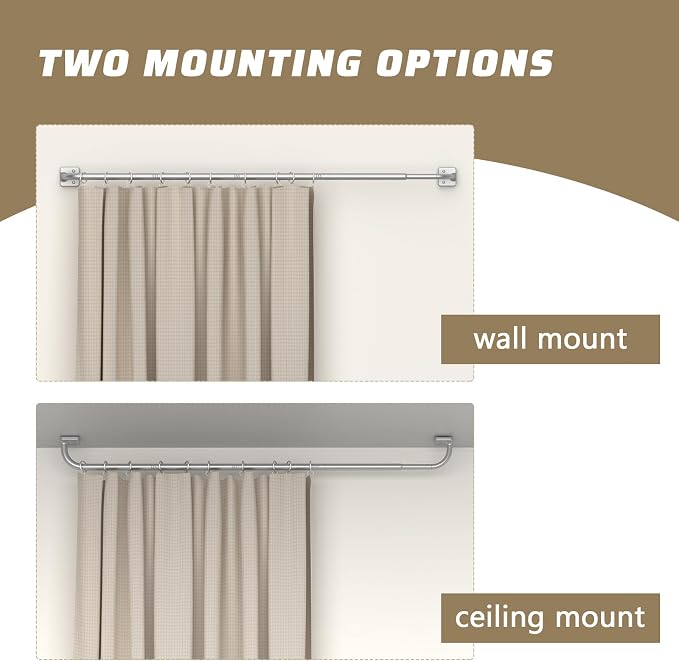 UIOSANRT Wrap Around Curtain Rods - Image 3