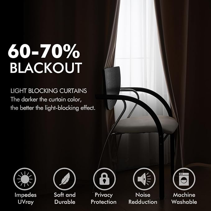 MIULEE Velvet Curtains Blush Beige Elegant Grommet Thermal Insulated Soundproof - Image 4