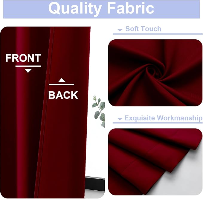 Simplebrand Ava Red Blackout Curtains - Image 3
