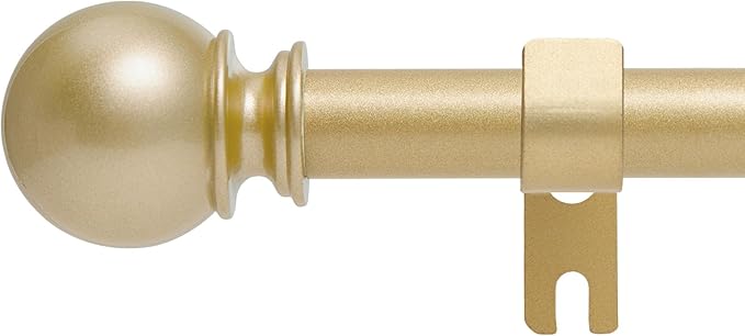 Gold Curtain Rods for Windows 28 to 60 Inch by Poskena