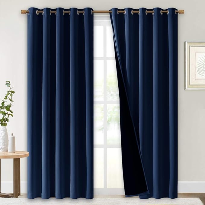 NICETOWN 100% Blackout Cold Blocking Curtain, Thermal Insulated & Energy by NICETOWN