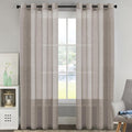 H.VERSAILTEX Natural Linen Curtains Soft Linen Semi Sheer Curtains by HVERSAILTEX