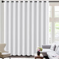 H.VERSAILTEX White Curtains for Sliding Glass Door Room Divider Curtains Noise by HVERSAILTEX