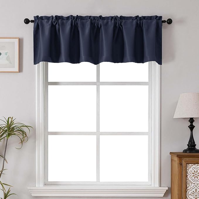 Chyhomenyc Navy Blue Blackout Valances - Image 2