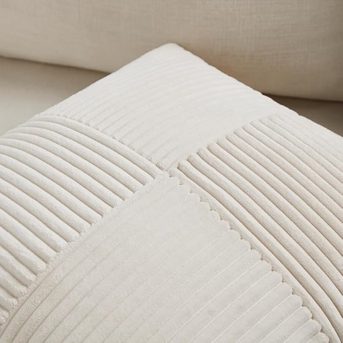 Fancy Homi 2 Packs Cream Samll Decorative Throw Pillow Covers 12x12 Inch - Image 3