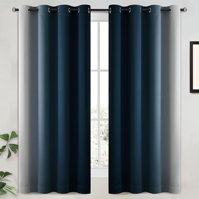 Yakamok 100% Blackout Curtains 63 Inch Length 2 Layers, Light Blocking Thermal - Image 2