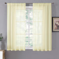 Tollpiz Short Sheer Curtains Living Room Linen Textured Curtain Sheers Light by Tollpiz
