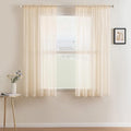MIULEE Cream Beige Window Sheer Curtains by MIULEE