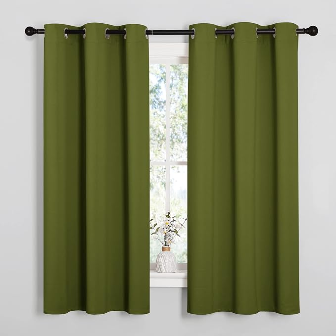 NICETOWN Kitchen Curtain Panels Blackout Draperies, Thermal Insulated Solid by NICETOWN