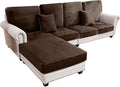 Couch Cover 4-Piece Elastic Velvet Couch Cushion Covers & Chaise Slipcovers by Taque