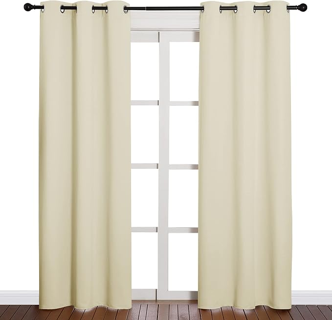 NICETOWN Long Curtains for Windows, Eyelet Top Room Darkening Panels/Drapes for - Image 2