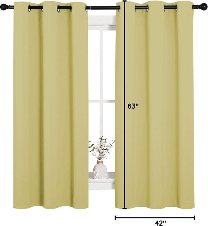 NICETOWN Paler Yellow Blackout Curtains - Image 9
