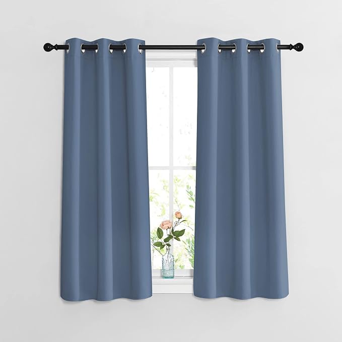 NICETOWN Bedroom Blackout Curtains and Drapes 48" Long 2 Panels Set by NICETOWN