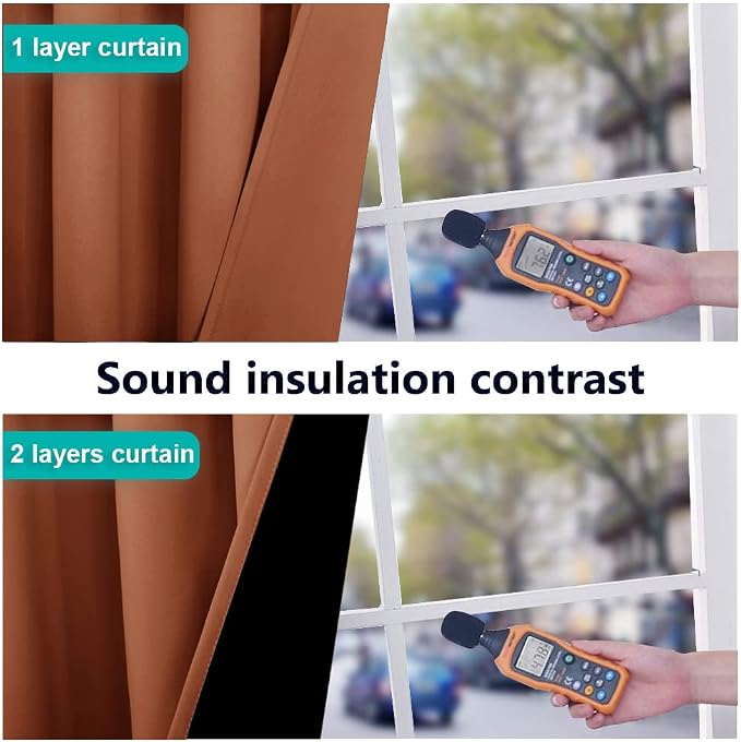 NICETOWN 100% Blackout Window Curtain Panels, Full Light Blocking Drapes - Image 4