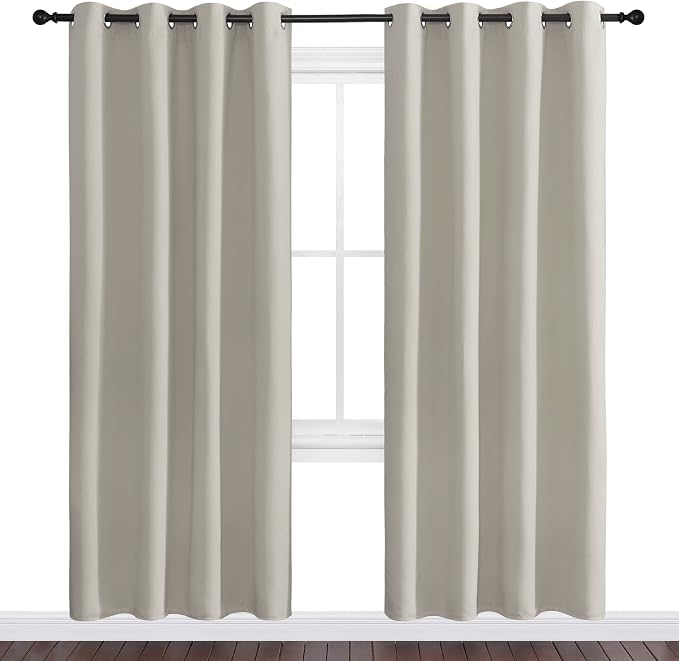 NICETOWN Natural Room Darkening Curtains 78" Long - Image 2