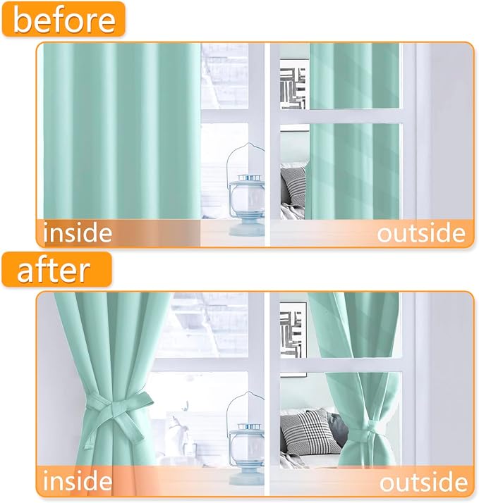 Blackout Window Curtains for Bedroom, 2 Panels, 38 x 54 Inch | Light Blocking & - Image 5