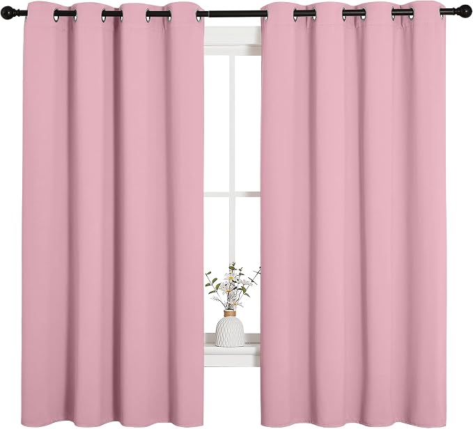 NICETOWN Bedroom Curtain Panels Blackout Draperies, Thermal Insulated Solid - Image 2