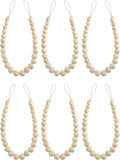 Hion 6 Pcs Boho Curtain Tiebacks, Wood Beads Curtain Holdbacks, Outdoor by Hion