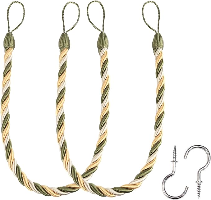 BEL AVENIR Curtain Tiebacks Ropes Tie-Backs, Handmade Curtain Holdbacks… by BELAVENIR