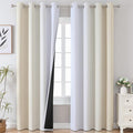 Estelar Textiler Ombre Greyish White and Beige Blackout Curtains & Drapes 96 by ESTELARTEXTILER