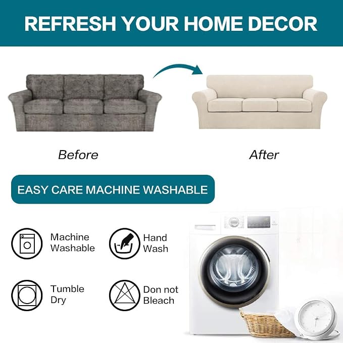 Turquoize 4 Piece Couch Cover Sofa Covers - Image 8