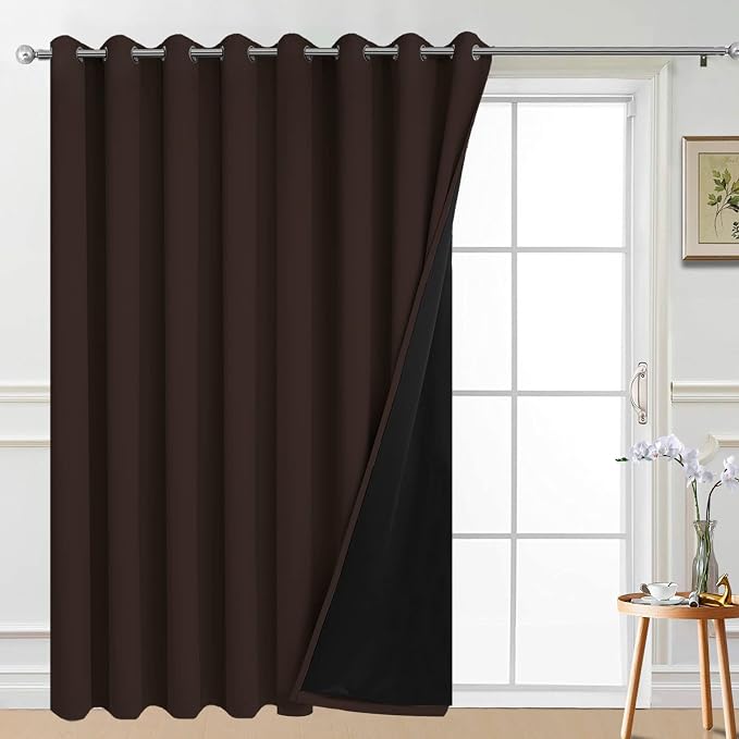 Yakamok Blackout Extra Wide Patio Sliding Door Curtains, Grommet Thermal by Yakamok