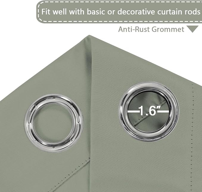 H.VERSAILTEX Blackout Patio Curtains 100 x 84 Inches - Image 3